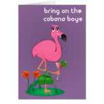 Flamingo Bachelorette Party Invitatiaon Greeting Card