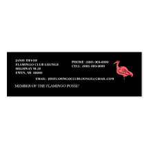 FLAMINGO CLUB POSSE YARD ART PROFILE BUSINESS CARD
