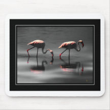 Flamingo Glow Mouse Pad