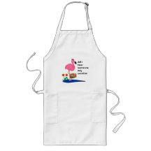 Flamingo on Vacation Apron