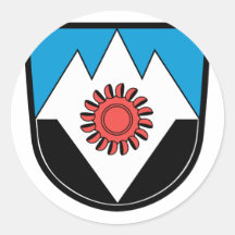 Flattach, Austria Round Stickers