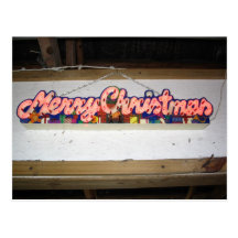 Flea Market Christmas Postcard