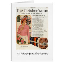 Fleisher Yarns Ad Greeting Card