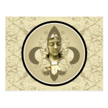 Fleur Angel Statue Post Cards