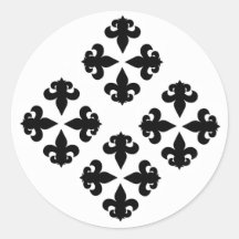 Fleur De Lis 7 Round Sticker