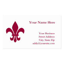 Fleur de Lis Business Card