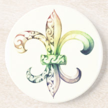Fleur de lis drink coaster