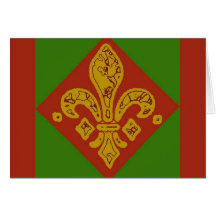Fleur De Lis Flag Greeting Card