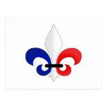 Fleur de lis France flag colours Post Cards