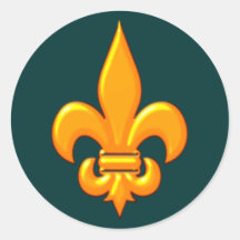 Fleur De Lis Gold Aufkleber