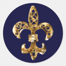 Fleur De Lis Gold Sticker