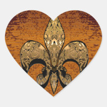 Fleur-de-Lis Heart Sticker