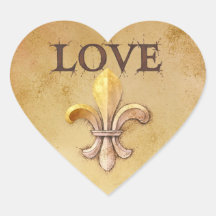 Fleur-de-lis Love Sticker