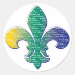 Fleur De Lis Mardi Gras New Orleans Stickers