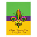Fleur de lis Mask Personalised Invitation