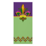 Fleur de lis Mask Personalized Rack Card