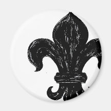 Fleur de lis refrigerator magnets