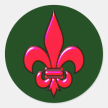 Fleur De Lis Rot red Aufkleber