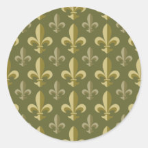 Fleur-de-lis Round Sticker
