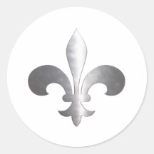 Fleur-De-Lis Round Sticker