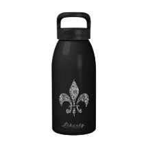 fleur-de-lis water bottle