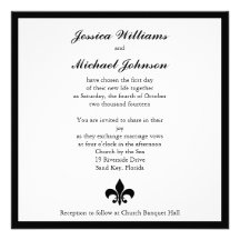 Fleur de Lis Wedding Invitation