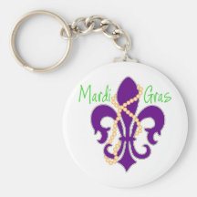 Fleur De Lis with beads Key Chain