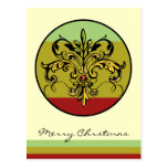 Fleur de lis Xmas Postcards