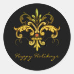 Fleur de lis Xmas Sticker