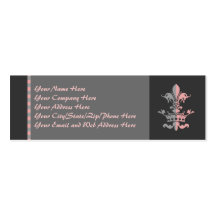 Fleur Heart Crown - Pink Business Cards
