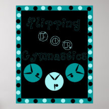 Flipping For Gymanstics Poster Print Wall
