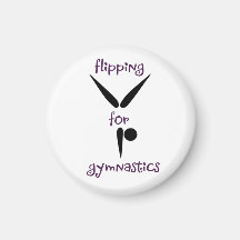 Flipping for Gymnastics Magnet