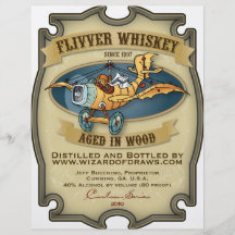 Flivver Whiskey Label Personalized Flyer