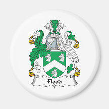 Flood Family Crest Fridge Magnet