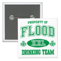 Flood Irish Drinking Team Pinback Buttons