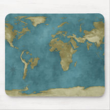 Flooded World Map Mouse Mats