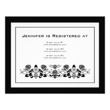 Flora Bee Registry Card Custom Announcements