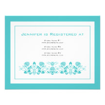Flora Bee Registry Card Personalised Announcements