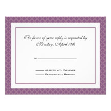 Flora Bee RSVP Card Personalised Invites