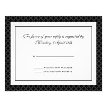 Flora Bee RSVP Card Personalized Invite