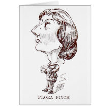 Flora Finch Early Comedy Star caricature Card