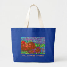 Flora Red Canvas Bags