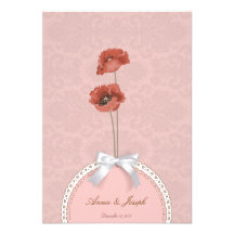 Flora Romance Lace Bridal Wedding Invitation card