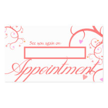 Floral Appointment Cards Business Card Templates