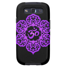 Floral Aum Design – purple and black