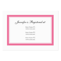 Floral Baby Girl Registry Card - Cotton Candy Pink Business Cards