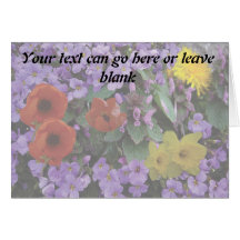 Floral Bouquet Blank Greeting Card