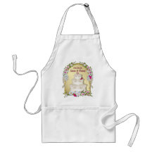 Floral Cake Wedding Apron