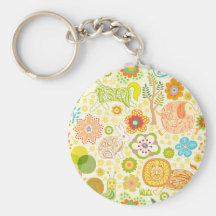 floral cute animals key chains