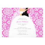 Floral Damask Bridal Shower Announcement
